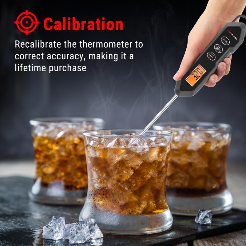 ThermoPro TP03H Meat Thermometer Waterproof Digital Instant Read for  Grilling Waterproof Kitchen Food Thermometer with Calibration & Backlight  Smoker Oil Fry Candy Thermometer 